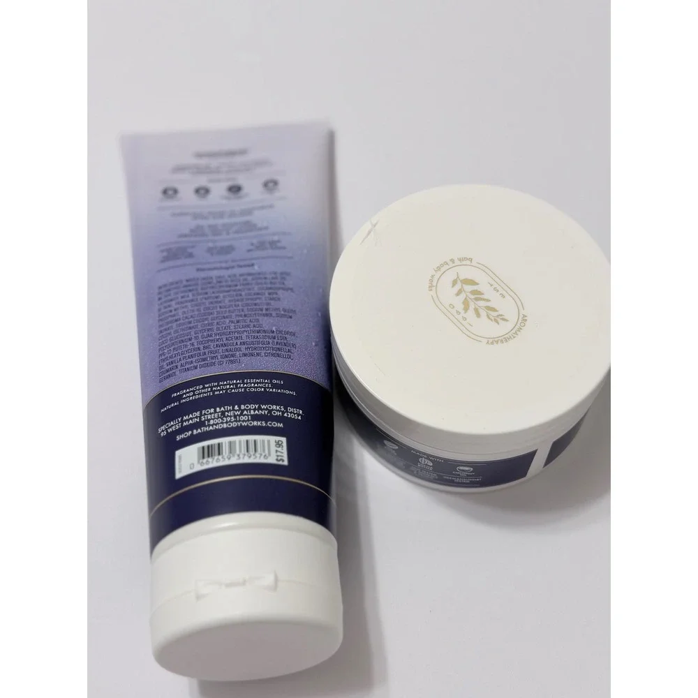 Bath & Body Works Aromatherapy Lavender Vanilla Body Wash and Body Butter Set